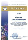Сертификат участника III регионального Конкурса  педагогического мастерства "Педагогический профессионализм в практике современных образовательных систем"